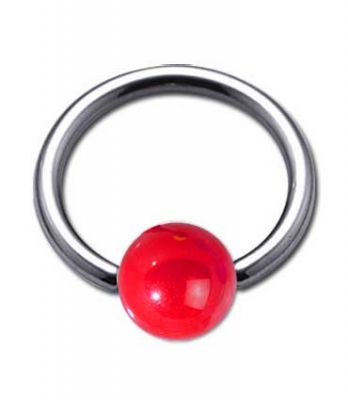 ANNEAU PIERCING AVEC BOULE COLORÉE